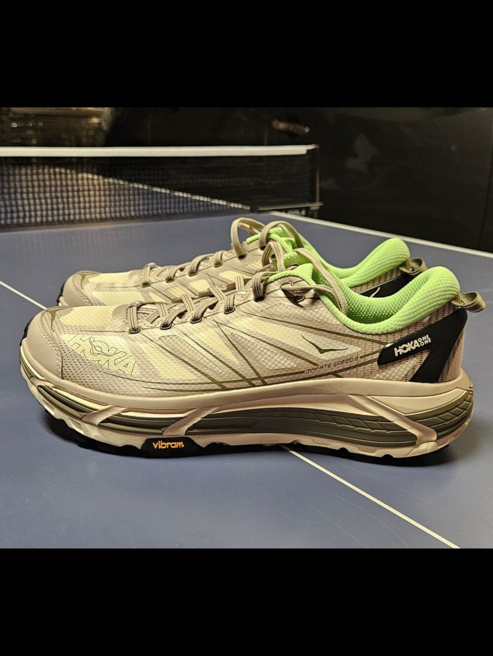 NEW-Hoka One One Trail Shoe - Light Green Upper